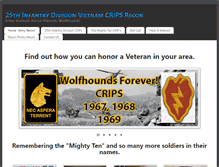 Tablet Screenshot of 25thinfantrycrips.com